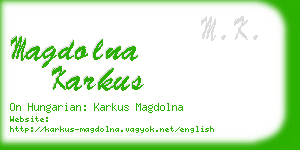 magdolna karkus business card